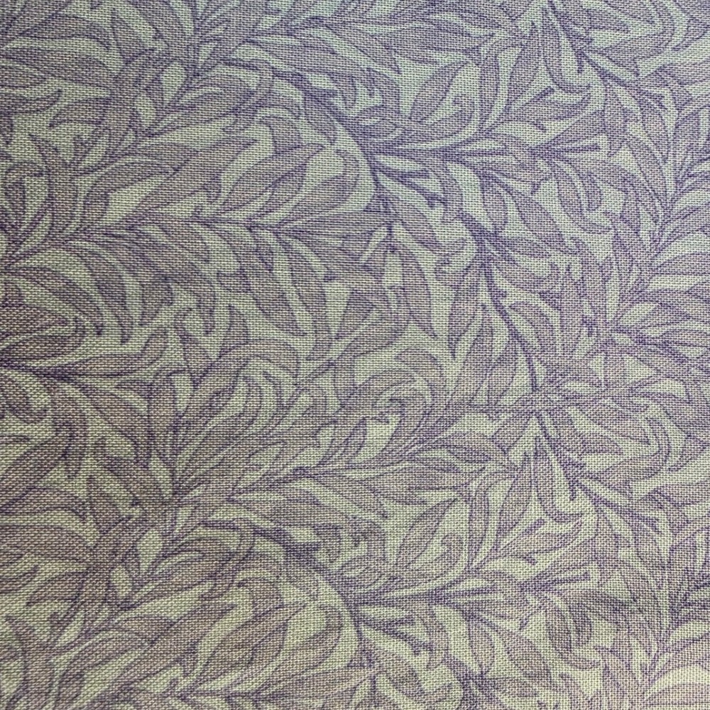 David Textiles English Collection Purple Foliate Cotton Fabric 40in x 1.25yd